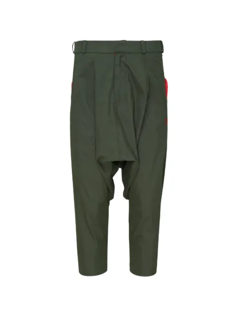 Blackjack Slacker drop-crotch trousers Green SLKP3704WARMY