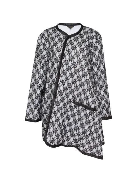 Comme Des Garçons asymmetrical lace coat White GRC00405111A