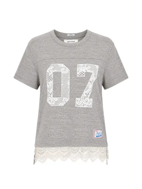 MOTHER The Footballer lace-trim T-shirt Grey 81891208500HTG
