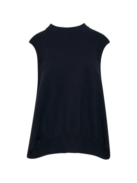 Enföld knit curve vest Blue 300JA7700221