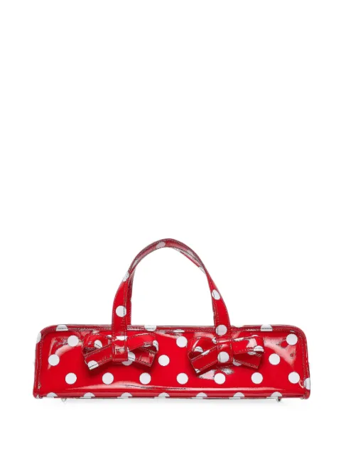 Comme Des Garçons Girl polka-dot bow-detail tote bag Red NRK20305121A