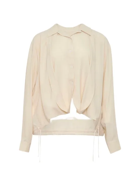 LITKOVSKA layered tucked-hem blouse Neutrals B10FW262700IVORY