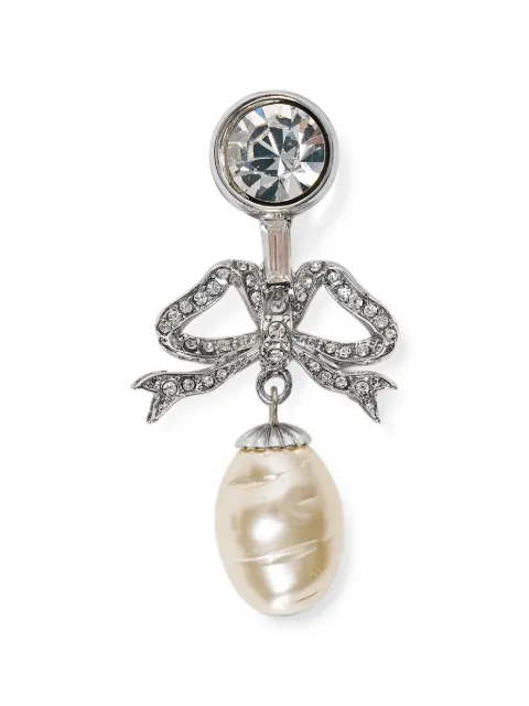 Nº21 bow-detail drop brooch Silver PF2674316979M801