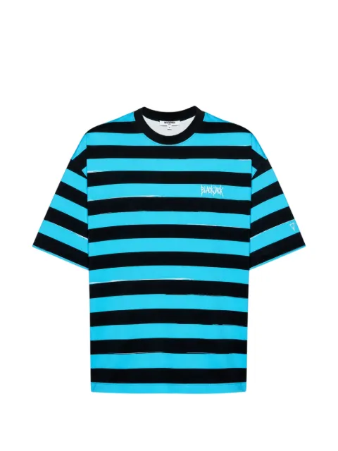 Blackjack Menace stripde T-shirt Blue MNCT0915K