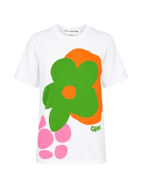 Comme Des Garçons Girl floral-print T-shirt White NRT50105111A