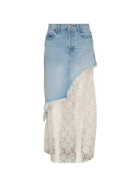 MOTHER Peek-A-Boo asymmetric-hem maxi skirt Neutrals 9935108500
