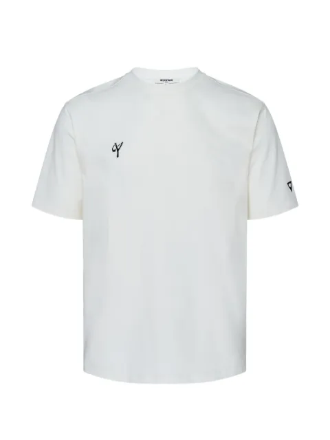 Blackjack logo-embroidered T-shirt White SYMBS0915K