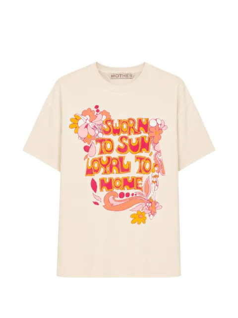 MOTHER Sleep-Over graphic-print T-shirt Neutrals 813411607