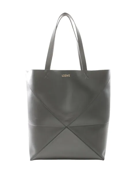 Loewe Pre-Owned 2020-2026 Large Calfskin Puzzle Fold tote bag Grey 6CE5JTYRANJ13U3S