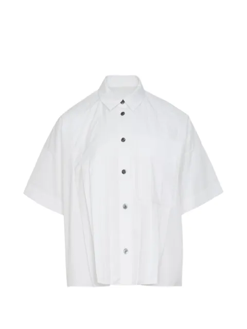 Enföld pleated boxy-fit shirt White 300JA230053100WHITE