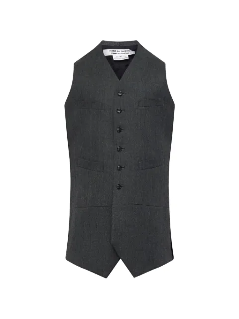 Comme Des Garçons Comme Des Garçons button-front longline vest Grey RRV00105121A
