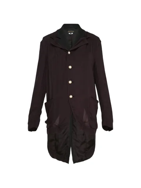 Comme Des Garçons tailored longline pointed-hem blazer Black GRJ01105111A