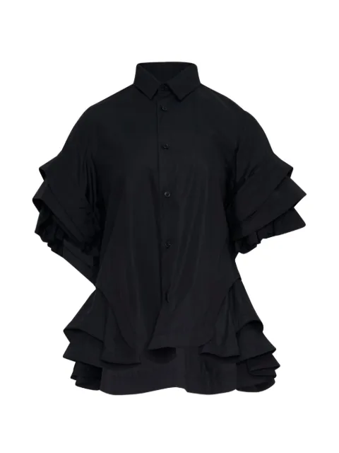 Noir Kei Ninomiya ruffled flared blouse Black 3RB00405111A
