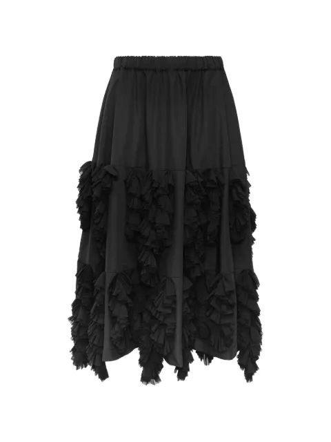 Comme Des Garçons layered ruffled midi skirt Black GRS02205111A