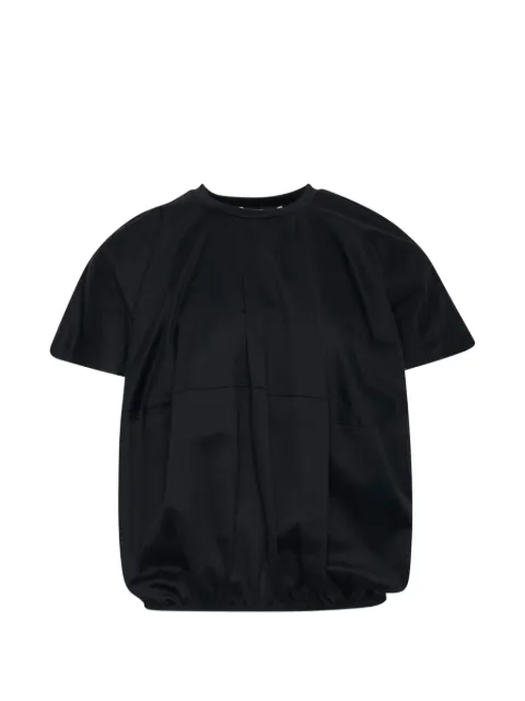 Enföld Ball pleat-detail T-shirt Black 300JA7800091