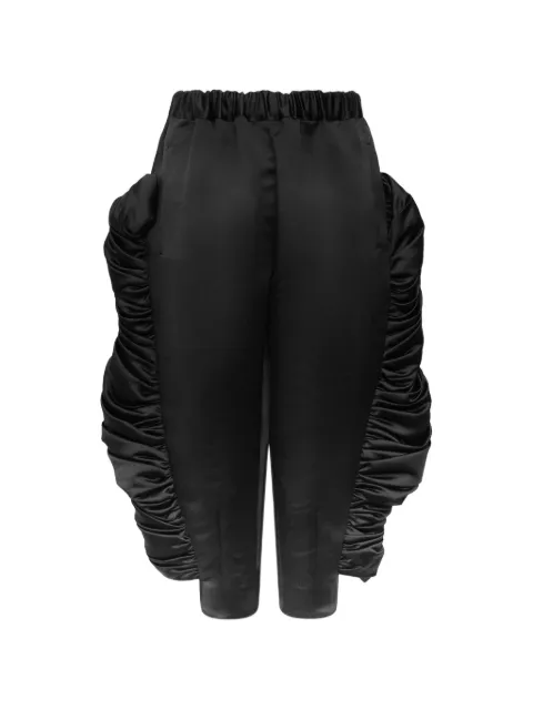 Comme Des Garçons rounded-silhouette ruched trousers Black GRP01805111A