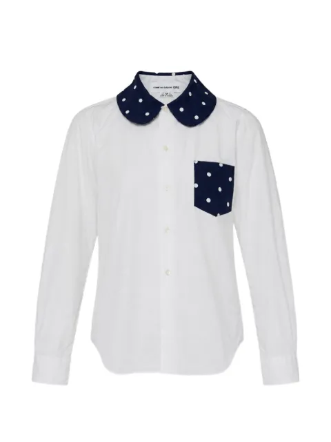 Comme Des Garçons Girl polka-dot Peter Pan collar shirt White NRB01005111A