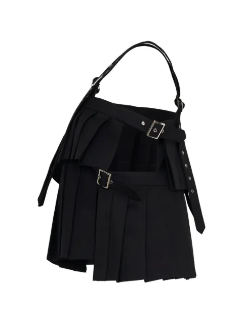 Noir Kei Ninomiya pleated buckle-strap top Black 3RV00805111A
