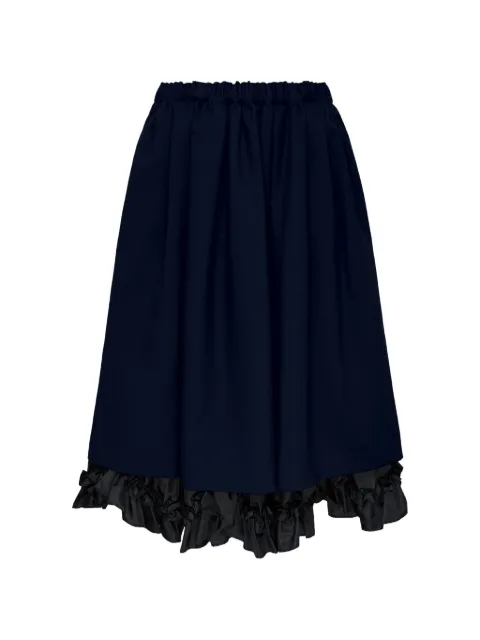 Comme Des Garçons Girl ruffle-trimmed pleated midi skirt Blue NRS00205111A