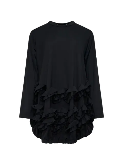 Comme Des Garçons Comme Des Garçons draped ruffled top Black RRT01205111A