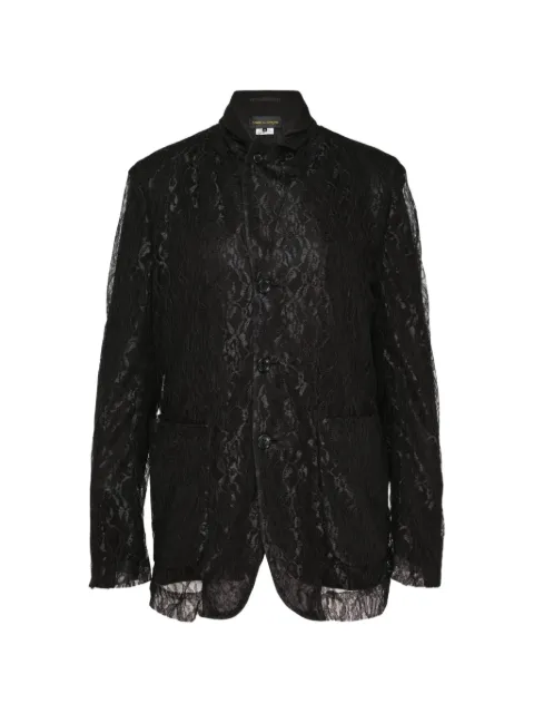 Comme Des Garçons lace-overlay layered blazer Black GRJ01305111A