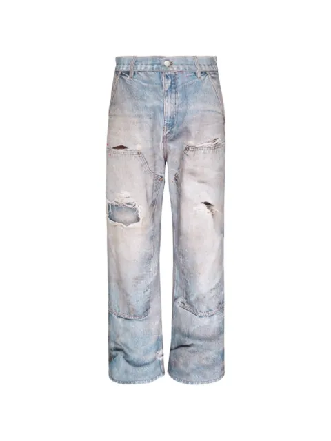 Andersson Bell distressed Trompe-l'Œil jeans Blue APA942M00MIDBLUE