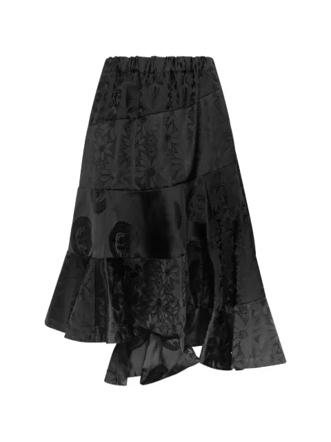 Comme Des Garçons Comme Des Garçons patchwork jacquard-woven midi skirt Black RRS00805111A