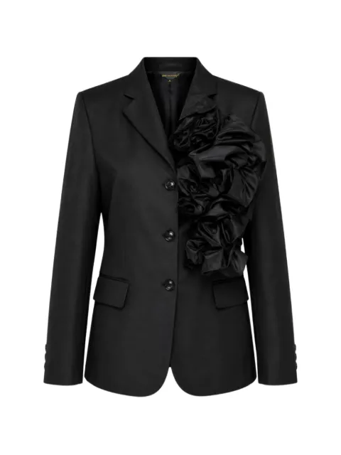 Comme Des Garçons ruffled appliqué blazer Black GRJ02305111A