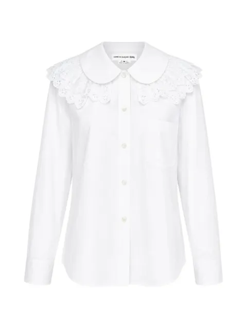 Comme Des Garçons Girl lace-collar Peter Pan shirt White NRB00805111A