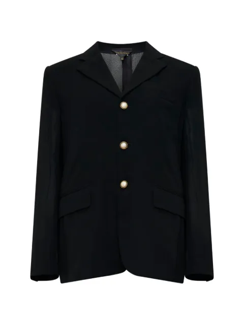 Comme Des Garçons faux-pearl notch-lapel jacket Black GRJ03405111A