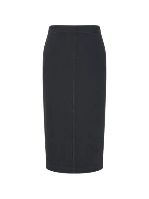 Nº21 zip-fastening denim midi skirt Black PF26C01200686747