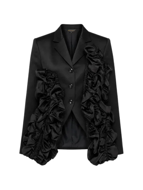 Comme Des Garçons ruffled satin blazer Black GRJ02205111A