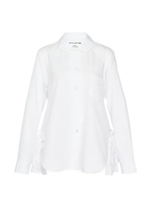 Comme Des Garçons Girl ruffled cotton shirt White NRB01305111A