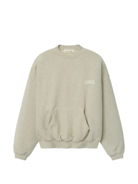 FEAR OF GOD ESSENTIALS 90s logo-print crew-neck sweater Neutrals RW00291000144