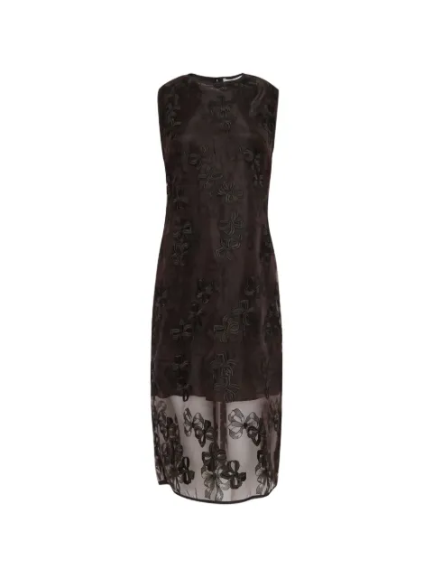 Cecilie Bahnsen Devin organza midi dress Brown 226RTW10008CBDEVIN00BROWN
