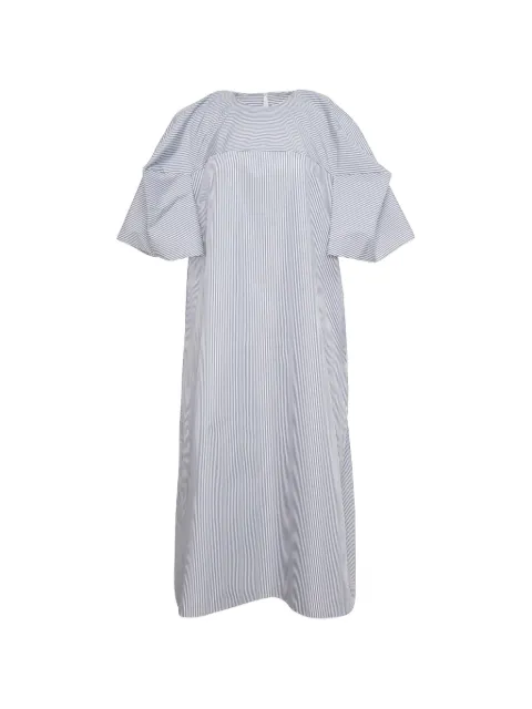 Enföld striped ruffle-sleeve maxi dress White 300JA233085100GRAY