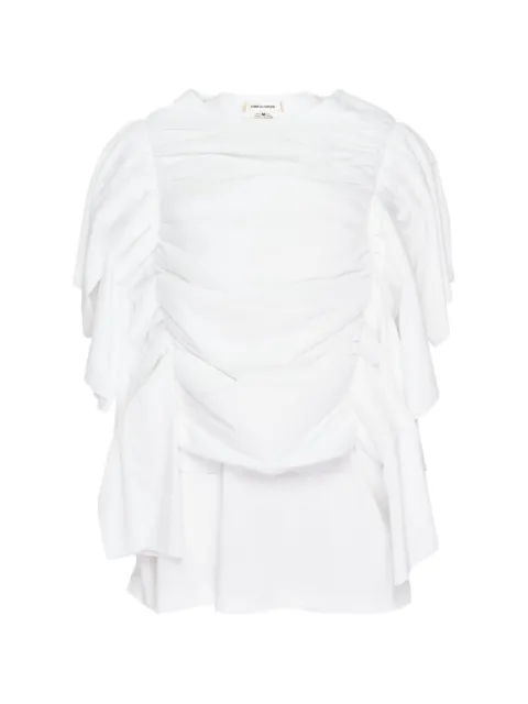 Comme Des Garçons draped gathered blouse White GRT01205121A