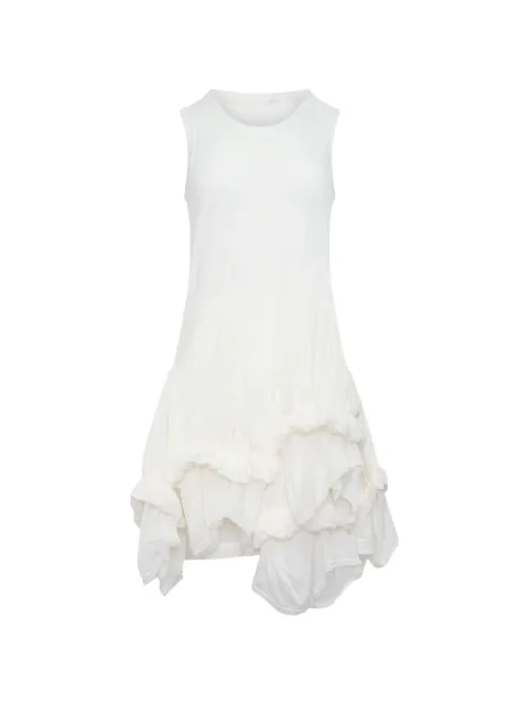Comme Des Garçons sheer layered ruffle mini dress White GRT00805121A