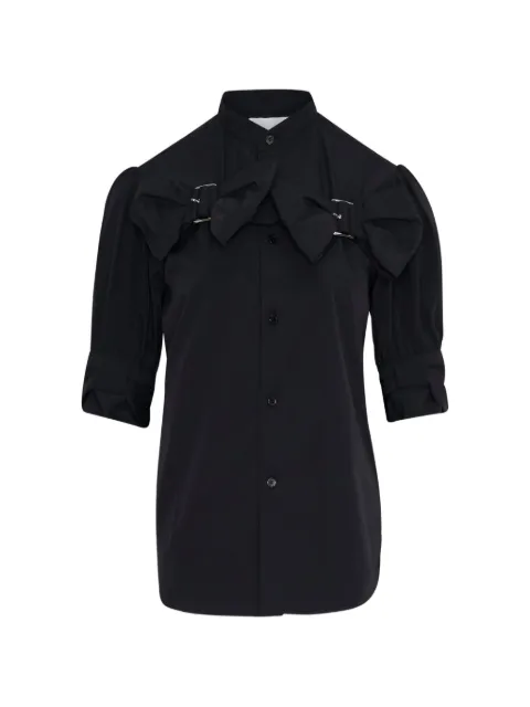 Noir Kei Ninomiya bow buckle-embellished blouse Black 3RB00205111A