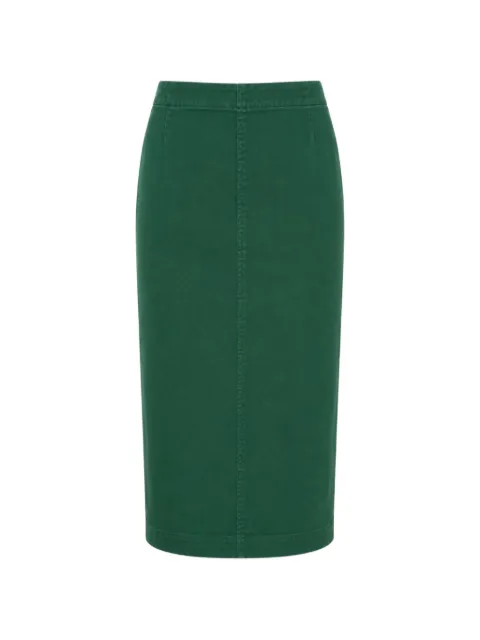 Nº21 zip-fastening denim midi skirt Green PF26C01200685011