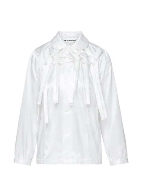 Comme Des Garçons Girl bow-embellished satin blouse White NRB00205111A