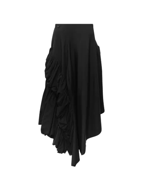 Comme Des Garçons asymmetrical draped midi skirt Black GRS02405111A