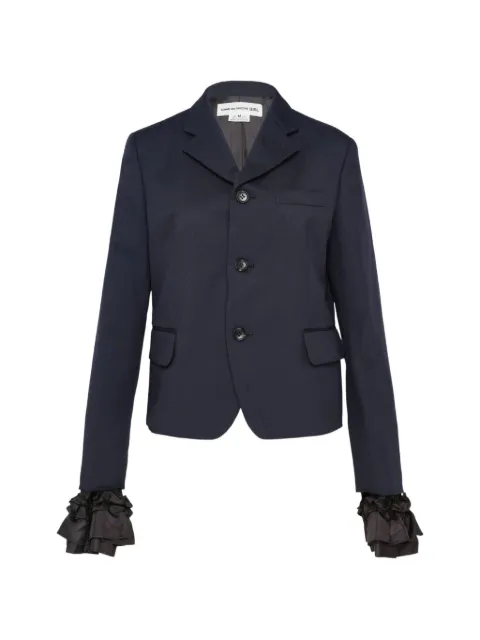 Comme Des Garçons Girl ruffle-trimmed tailored blazer Blue NRJ00505111A
