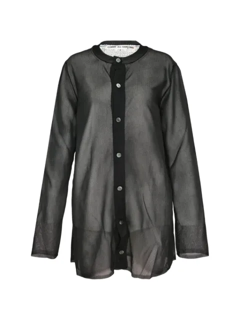 Comme Des Garçons sheer layered shirt Black GRN00205111A