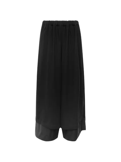 Comme Des Garçons layered wide-leg trousers Black GRP01105111A