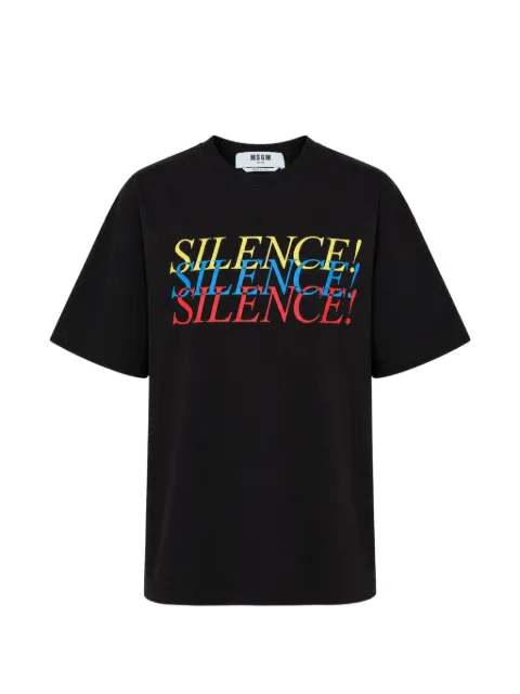 MSGM graphic-print T-shirt Black 4141MDM12226779899