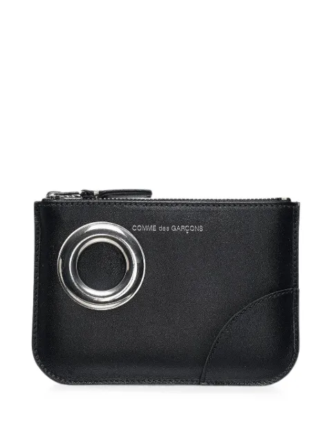Comme Des Garçons Wallet eyelet-embellished coin pouch Black 600090492BLK0OS