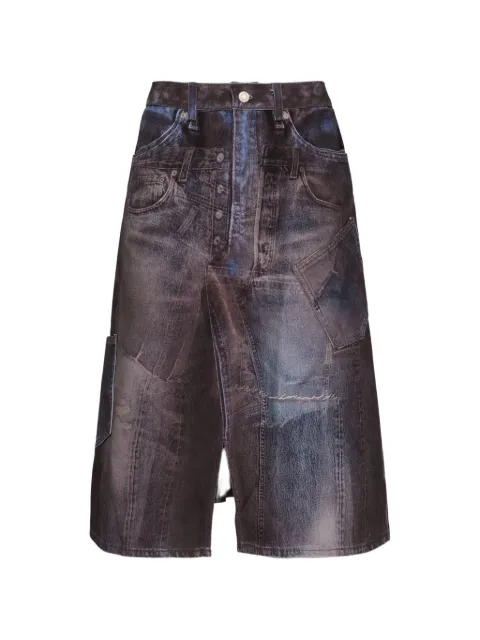 Andersson Bell Illusion patchwork midi skirt Black APA945W00BLUEBLACK