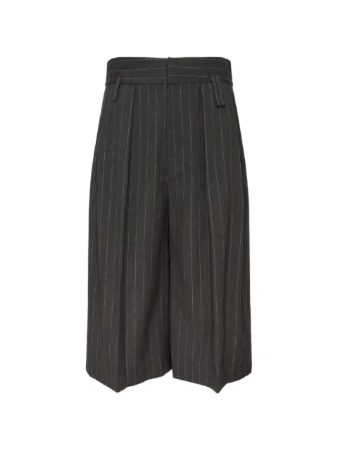 Simone Rocha pinstripe pleated shorts Brown 4220135