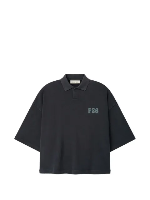 FEAR OF GOD ESSENTIALS cropped polo shirt Black RW00276000146